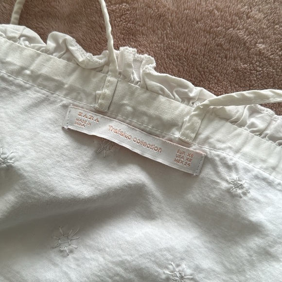 EUC Zara Cropped Floral Beaded Tank - Picture 4 of 5